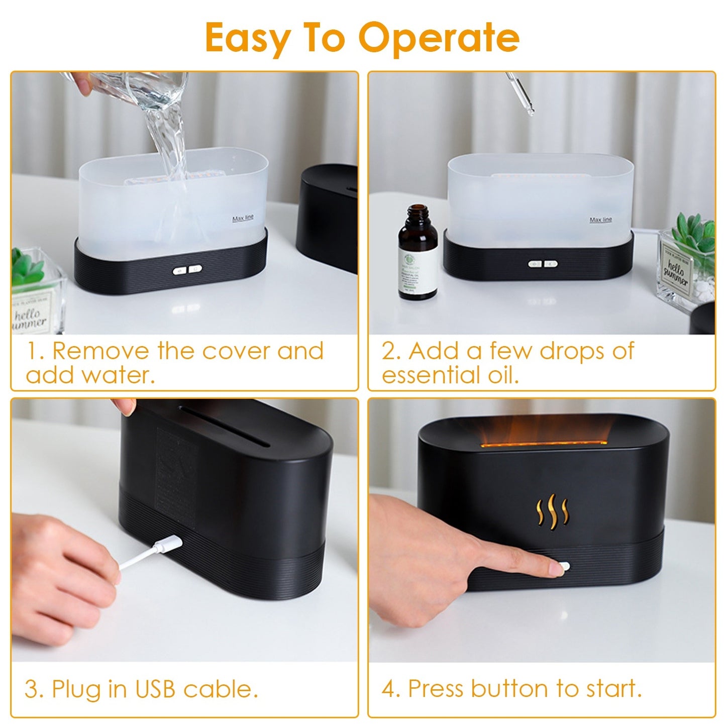 Flame Diffuser – Cozy Firelight & Aromatherapy in One